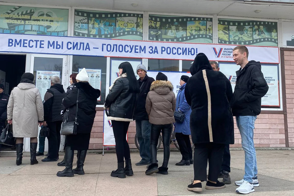Избирательный участок в Херсонской области, 17 марта 2024 года. Фото: izbirkomherson / Telegram