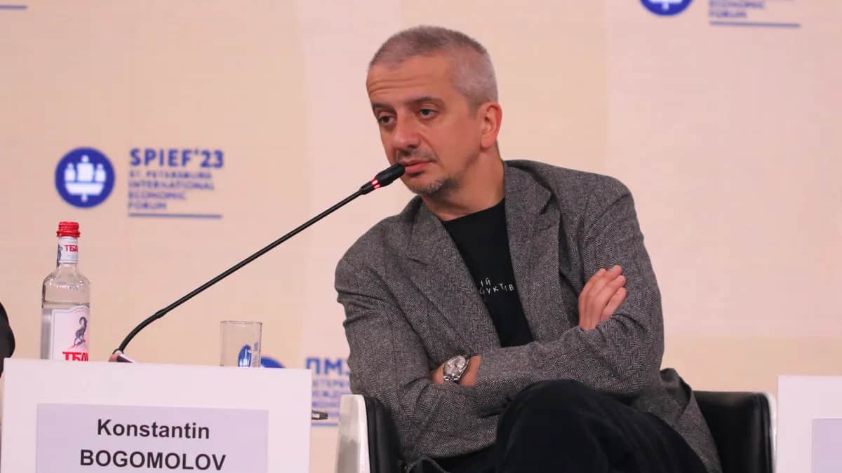 Константин Богомолов на Петербургском экономическом форуме. Фото: Maksim Konstantinov/Getty Images