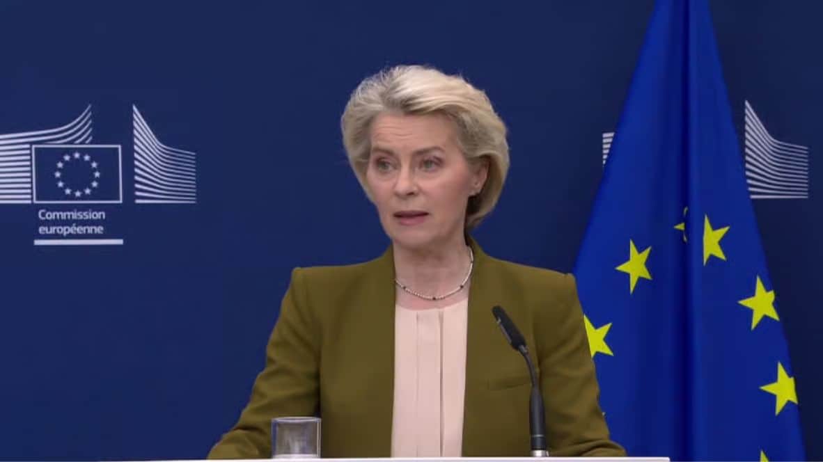 Screenshot from video posted by European Commission President Ursula von der Leyen
