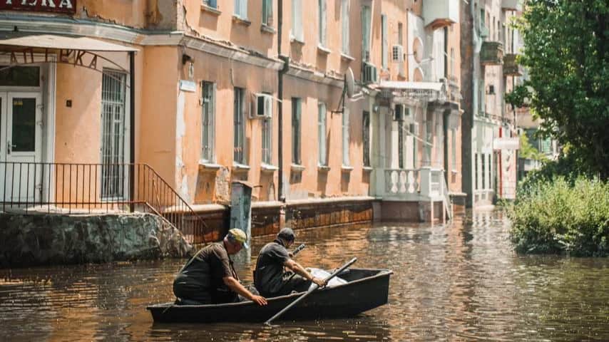 Правый берег Днепра, Херсон, июнь 2023 года. Фото: <a href="https://t.me/kherson_typical/4920">Telegram</a>