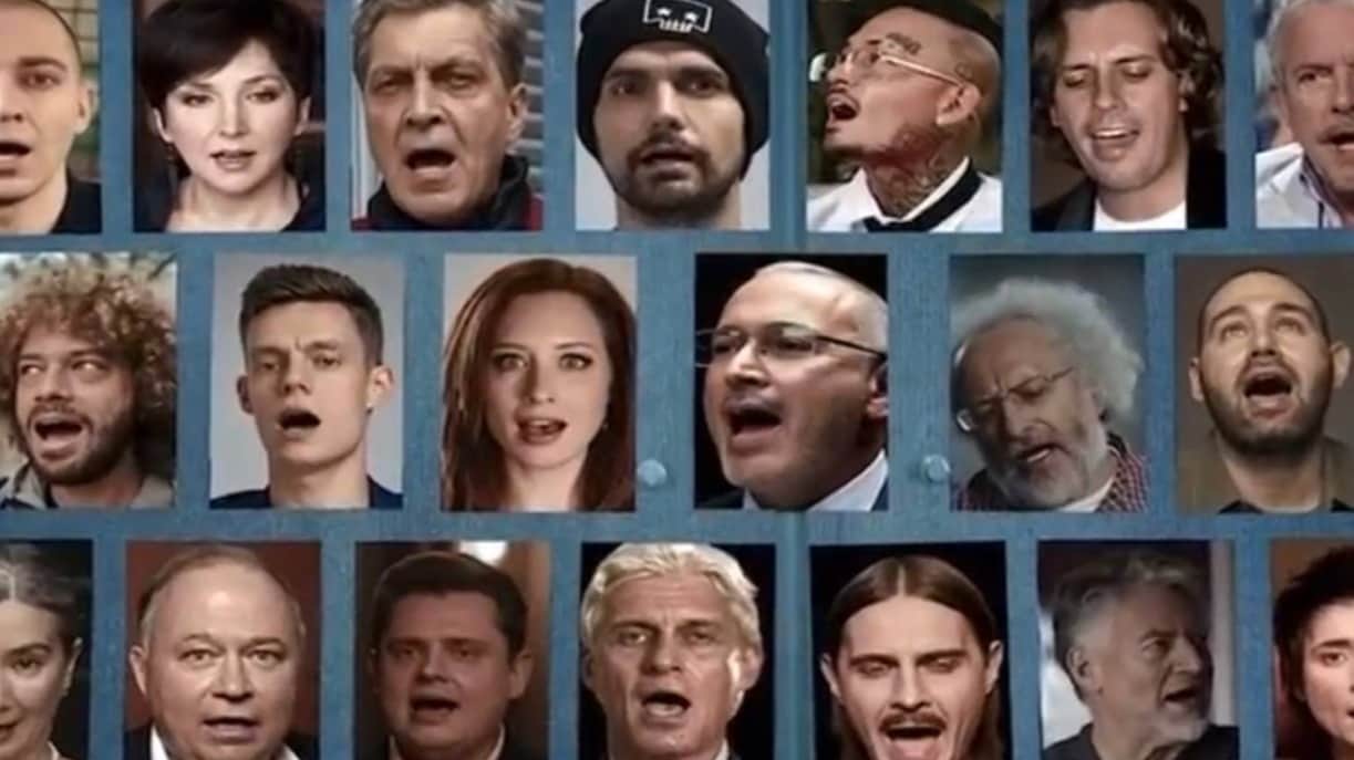 Screenshot from music video for “Mother Russia”