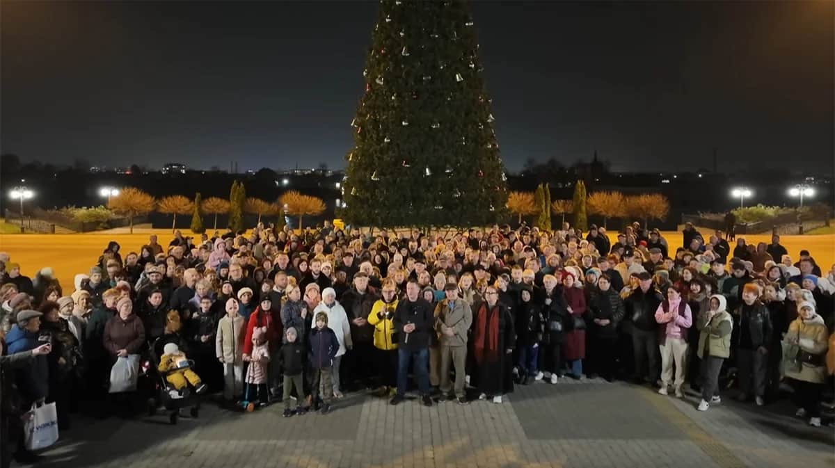 Протестующие против строительства храма в Краснодаре. Фото: Дневник депутата / YouTube