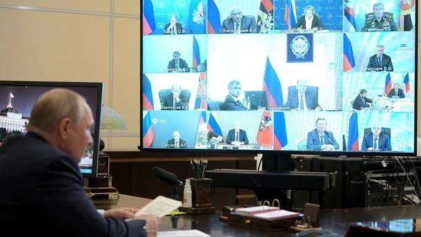 Заседание Совета Безопасности с Владимиром Путиным. Фото: Совет Безопасности РФ