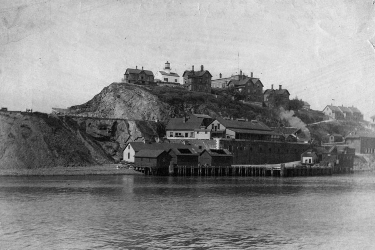 Остров Алькатрас в 1895 году. Фото: Junkyardsparkle /  Wikimedia  (PD)
