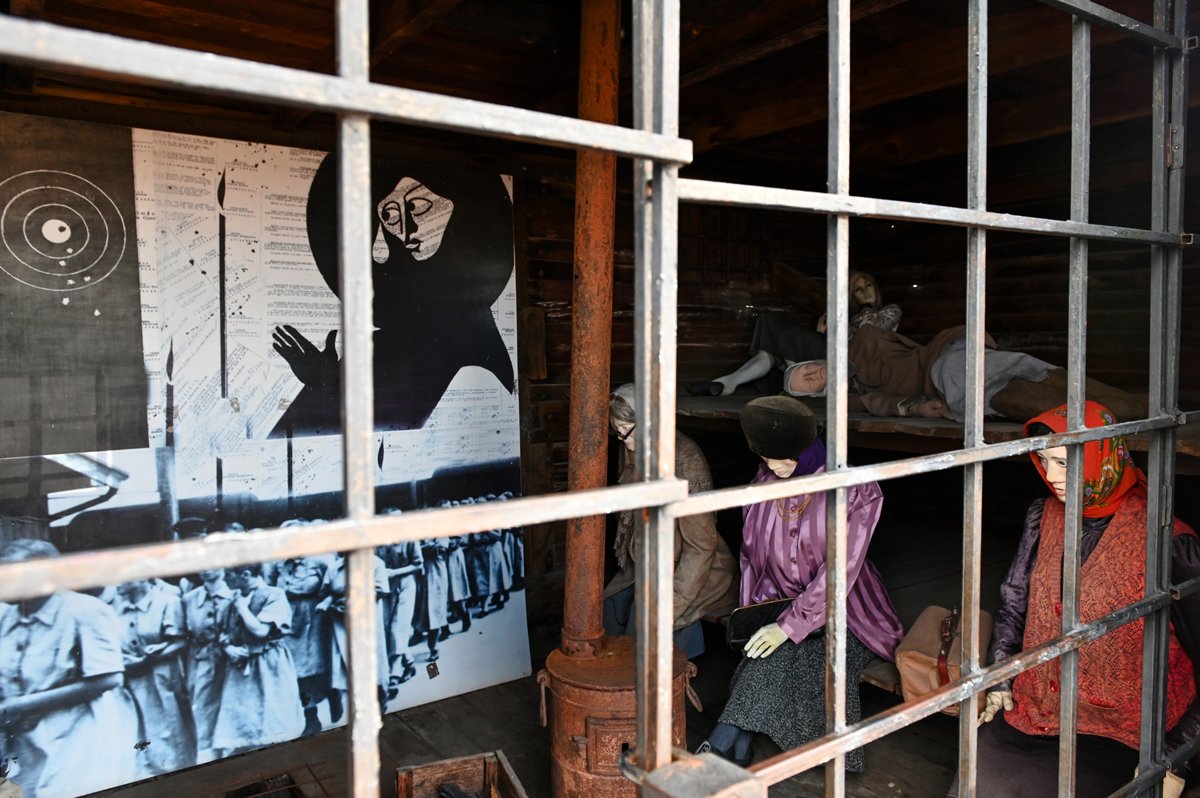 Экспонат музея на месте Акмолинского лагеря жён изменников Родины, Казахстан, 24 апреля 2023 года. Фото: Mikolaskova Lucie / CTK / ddp / Vida Press