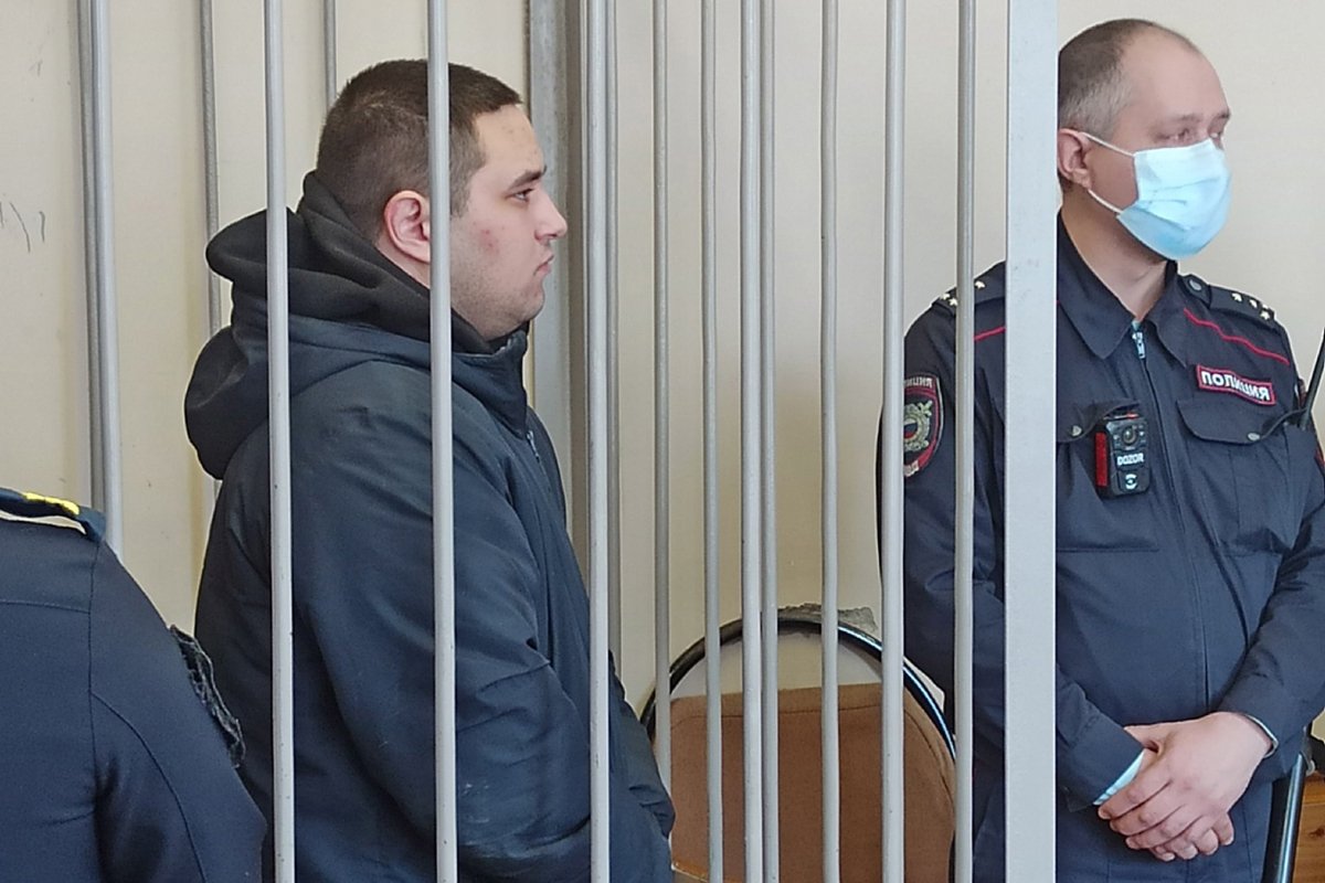 Давид Анашкин на заседании суда по избранию меры пресечения. Фото:  Синарский районный суд Каменска-Уральского