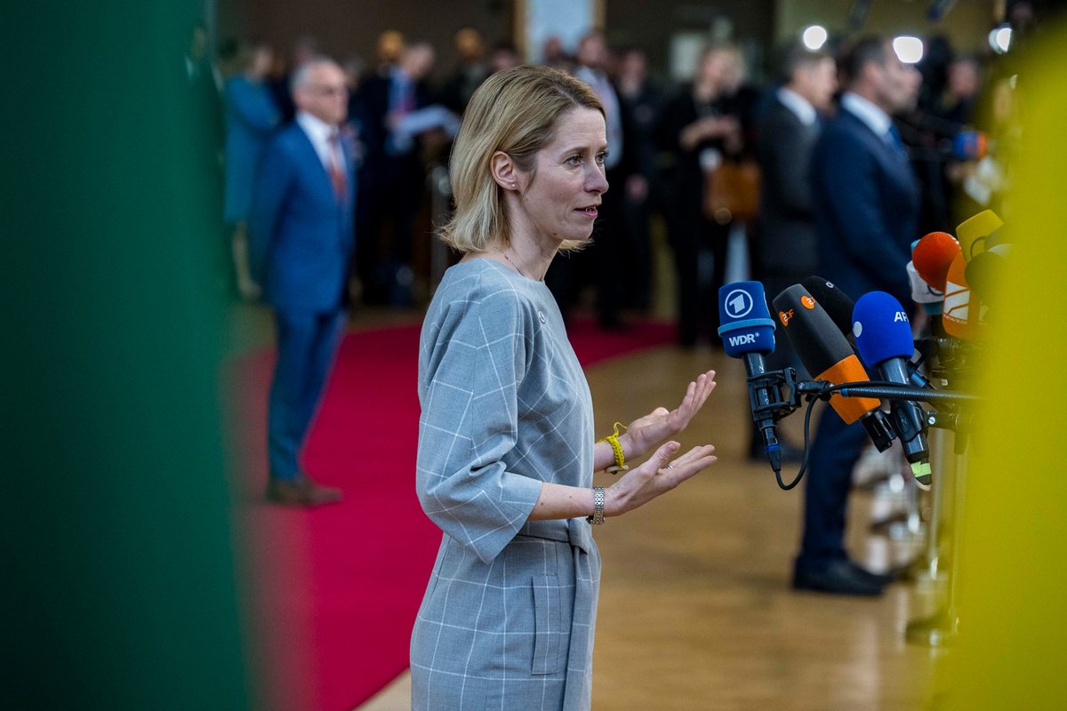 Кая Каллас перед заседания ЕС в Брюсселе, 6 марта 2025 года. Фото: Wiktor Dabkowski / Zuma / SplashNews / Vida Press