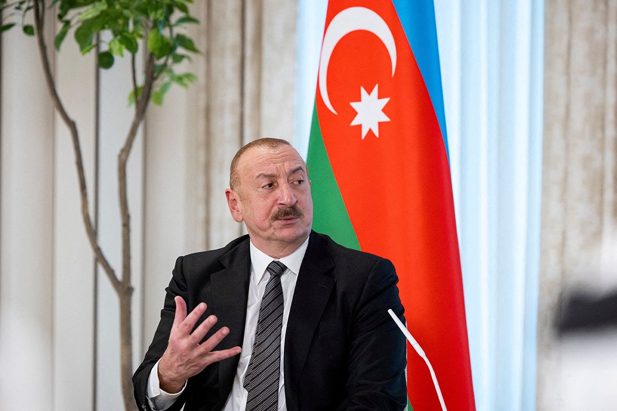 Президент Азербайджана Ильхам Алиев во дворце Аль-Шати в Абу-Даби, Объединенные Арабские Эмираты, 9 июля 2025 года. Фото: Ryan Carter / Scanpix / LETA