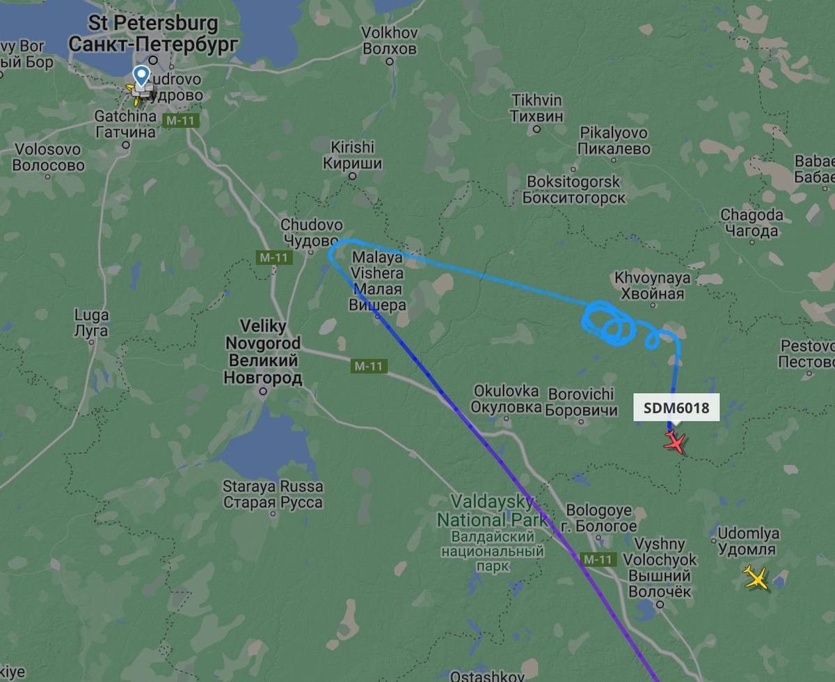 Скрин: Flightradar24