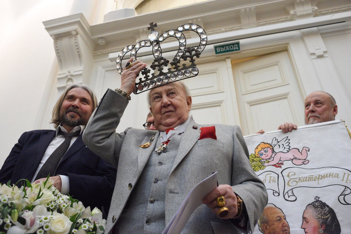 Зураб Церетели на заседании президиума Российской академии художеств, посвященного празднованию 85-летия скульптора, 2019 год. Фото: Антон Кардашов / АГН «Москва»